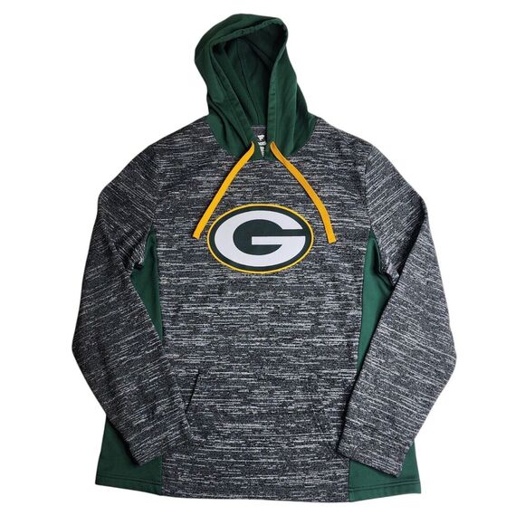 Green Bay Packers Graphic Pullover Hoodie Sweatshirt By Fanatics 2 Tone Large - Picture 1 of 7